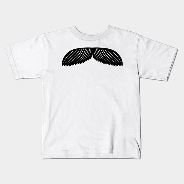 Broom Moustache Kids T-Shirt by SWON Design